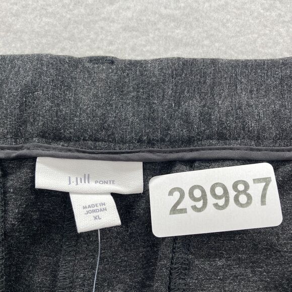 J. Jill Ponte Trouser Pants Women's XL Charcoal Gray Stretch Relaxed Career NWT - Picture 5 of 13